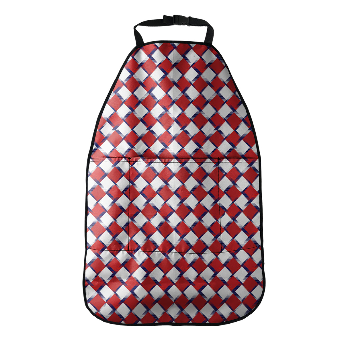 Fourth of July American Plaid Print Car Seat Organizers