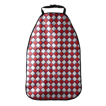 Fourth of July American Plaid Print Car Seat Organizers