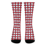 Fourth of July American Plaid Print Crew Socks