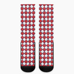 Fourth of July American Plaid Print Crew Socks