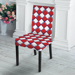 Fourth of July American Plaid Print Dining Chair Slipcover