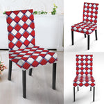 Fourth of July American Plaid Print Dining Chair Slipcover