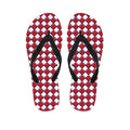 Fourth of July American Plaid Print Flip Flops