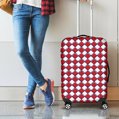 Fourth of July American Plaid Print Luggage Cover