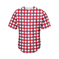 Fourth of July American Plaid Print Men's Baseball Jersey