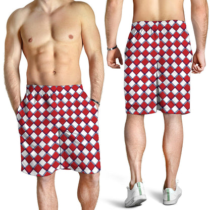 Fourth of July American Plaid Print Men's Shorts