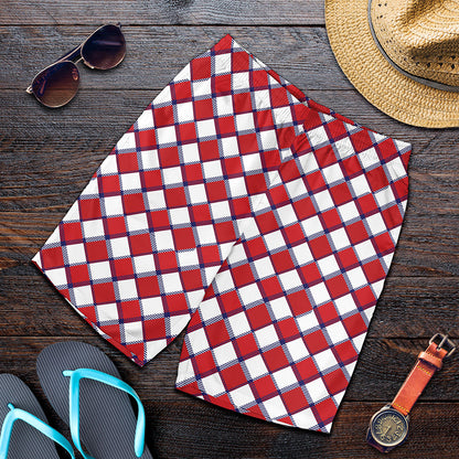 Fourth of July American Plaid Print Men's Shorts