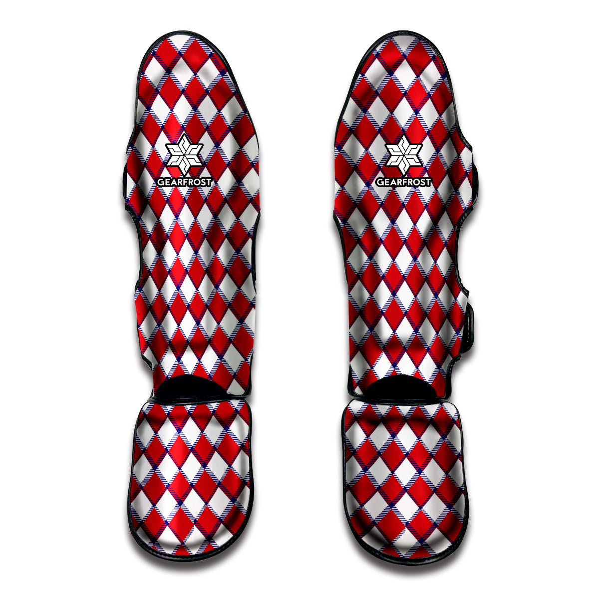 Fourth of July American Plaid Print Muay Thai Shin Guard