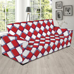 Fourth of July American Plaid Print Sofa Slipcover