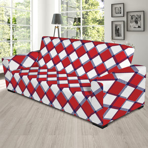 Fourth of July American Plaid Print Sofa Slipcover