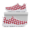 Fourth of July American Plaid Print White Running Shoes