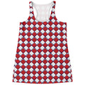 Fourth of July American Plaid Print Women's Racerback Tank Top