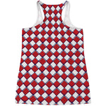Fourth of July American Plaid Print Women's Racerback Tank Top