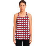 Fourth of July American Plaid Print Women's Racerback Tank Top
