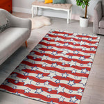 Fourth of July USA Star Pattern Print Area Rug