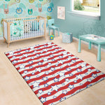 Fourth of July USA Star Pattern Print Area Rug