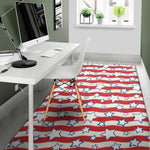 Fourth of July USA Star Pattern Print Area Rug