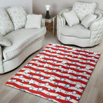 Fourth of July USA Star Pattern Print Area Rug