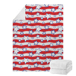 Fourth of July USA Star Pattern Print Blanket