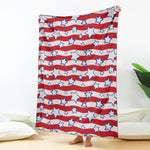 Fourth of July USA Star Pattern Print Blanket