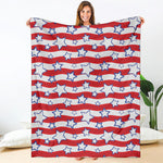 Fourth of July USA Star Pattern Print Blanket