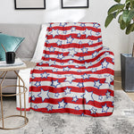 Fourth of July USA Star Pattern Print Blanket