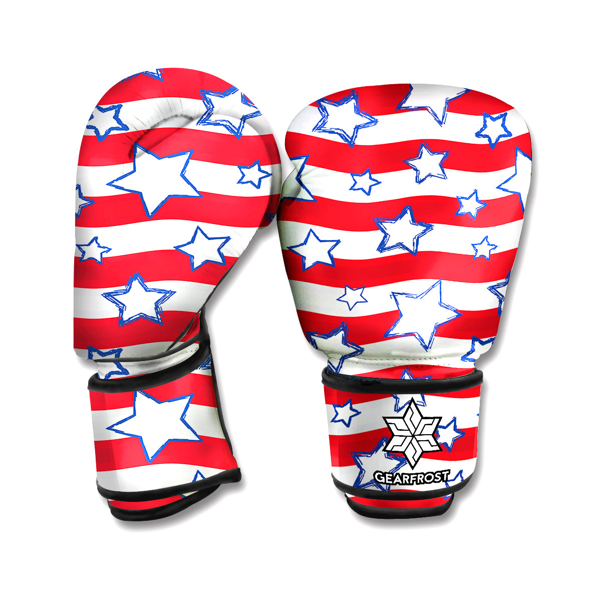 Fourth of July USA Star Pattern Print Boxing Gloves