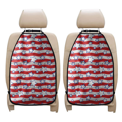 Fourth of July USA Star Pattern Print Car Seat Organizers