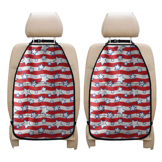 Fourth of July USA Star Pattern Print Car Seat Organizers