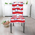 Fourth of July USA Star Pattern Print Dining Chair Slipcover