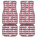 Fourth of July USA Star Pattern Print Front and Back Car Floor Mats