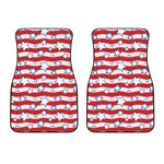 Fourth of July USA Star Pattern Print Front Car Floor Mats