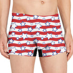 Fourth of July USA Star Pattern Print Men's Boxer Briefs