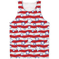 Fourth of July USA Star Pattern Print Men's Tank Top