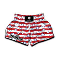Fourth of July USA Star Pattern Print Muay Thai Boxing Shorts