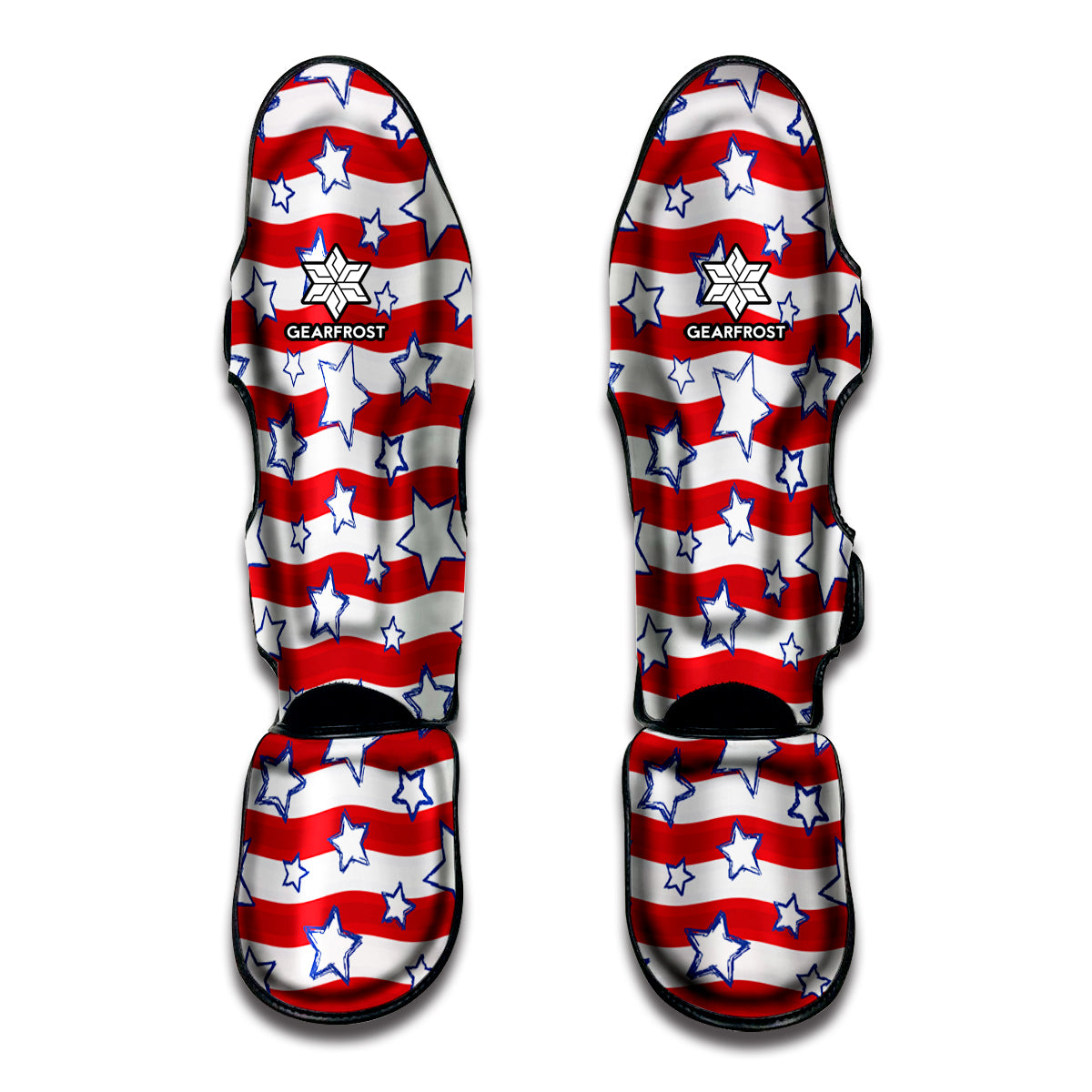 Fourth of July USA Star Pattern Print Muay Thai Shin Guard