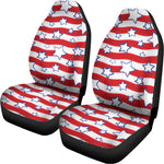 Fourth of July USA Star Pattern Print Universal Fit Car Seat Covers