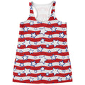 Fourth of July USA Star Pattern Print Women's Racerback Tank Top
