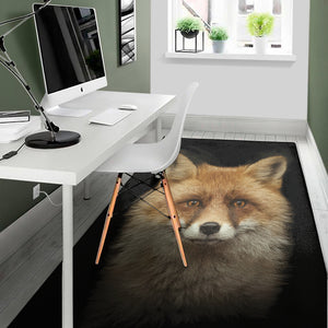 Fox Portrait Print Area Rug