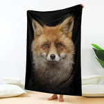 Fox Portrait Print Blanket