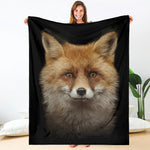 Fox Portrait Print Blanket