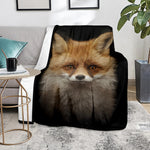 Fox Portrait Print Blanket