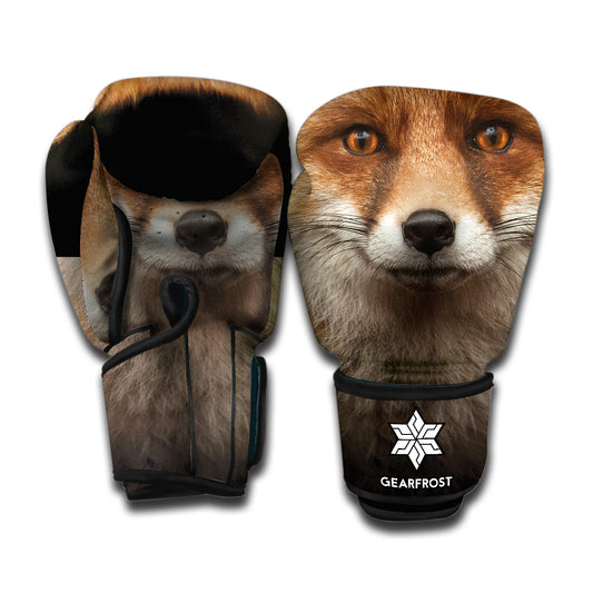 Fox Portrait Print Boxing Gloves