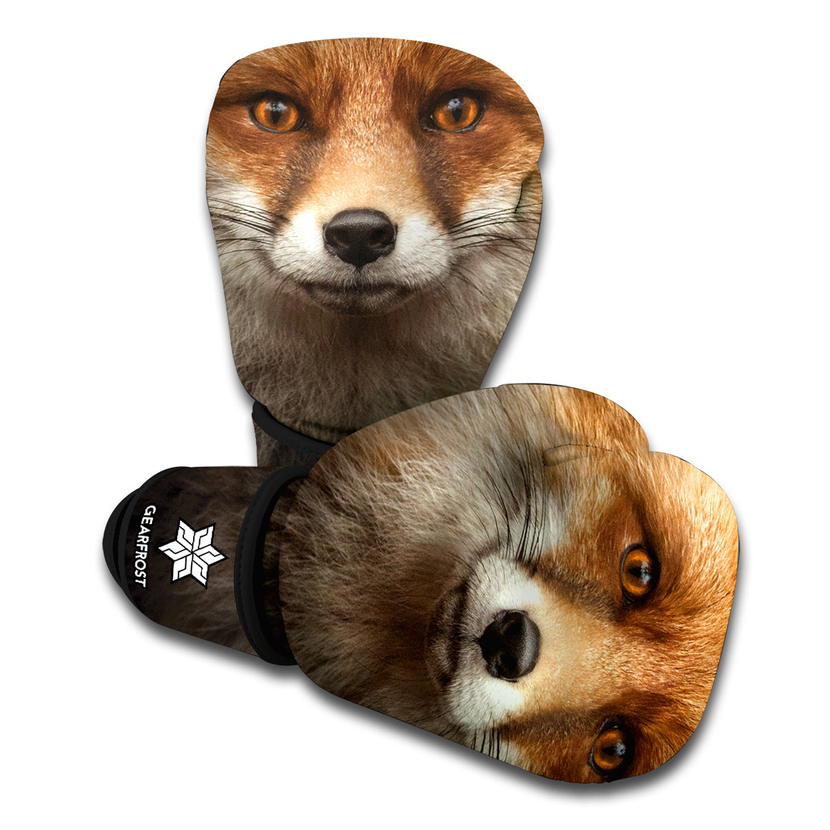 Fox Portrait Print Boxing Gloves