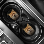 Fox Portrait Print Car Coasters