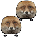 Fox Portrait Print Car Headrest Covers