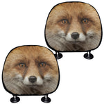 Fox Portrait Print Car Headrest Covers