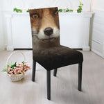 Fox Portrait Print Dining Chair Slipcover