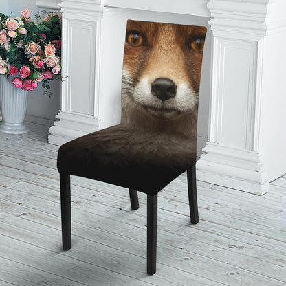Fox Portrait Print Dining Chair Slipcover