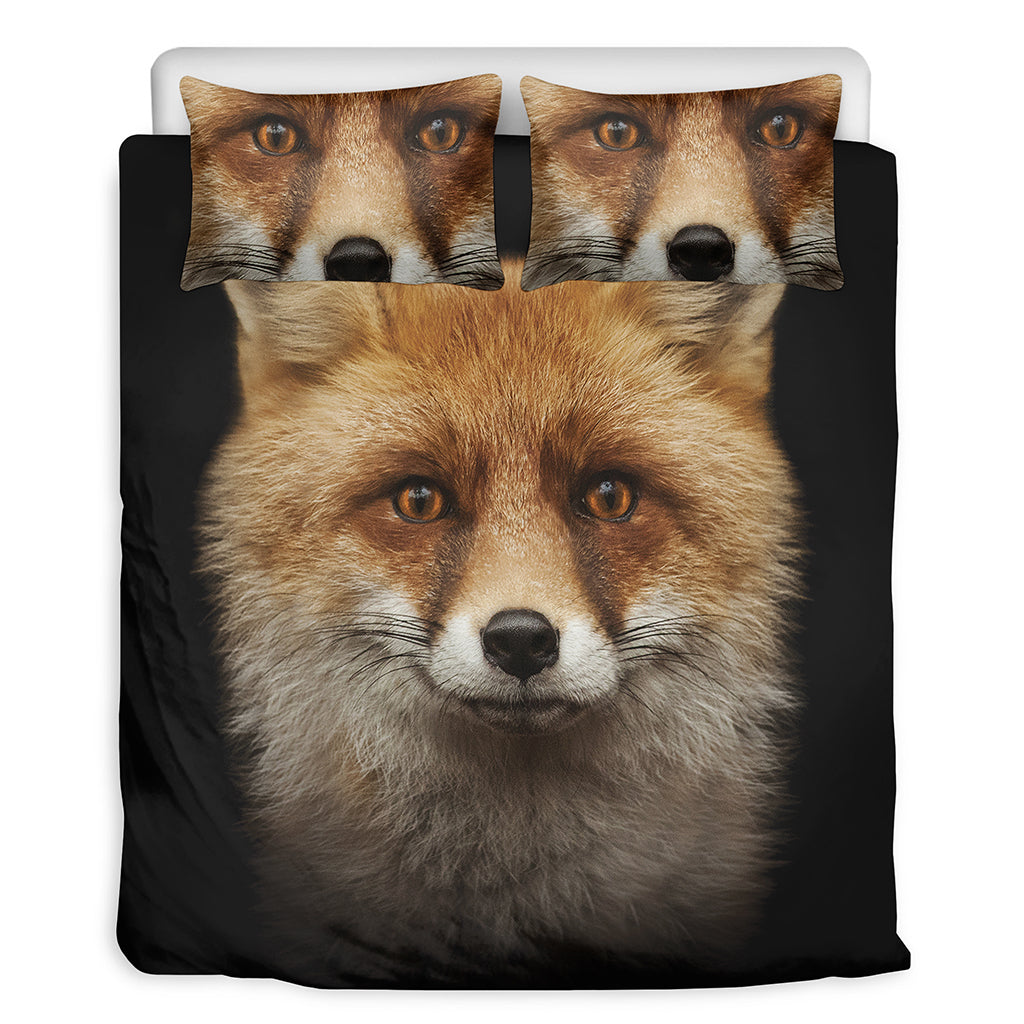 Fox Portrait Print Duvet Cover Bedding Set